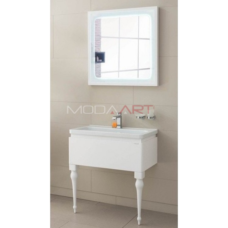 Creavit Banyo Dolabı Art White 80cm Takım